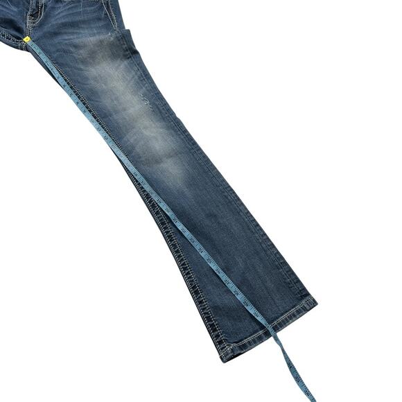 Miss‎ Me Jeans Bootcut JP5908BV Embellished Bling Flap Pocket Women's 27 Denim - Picture 10 of 14